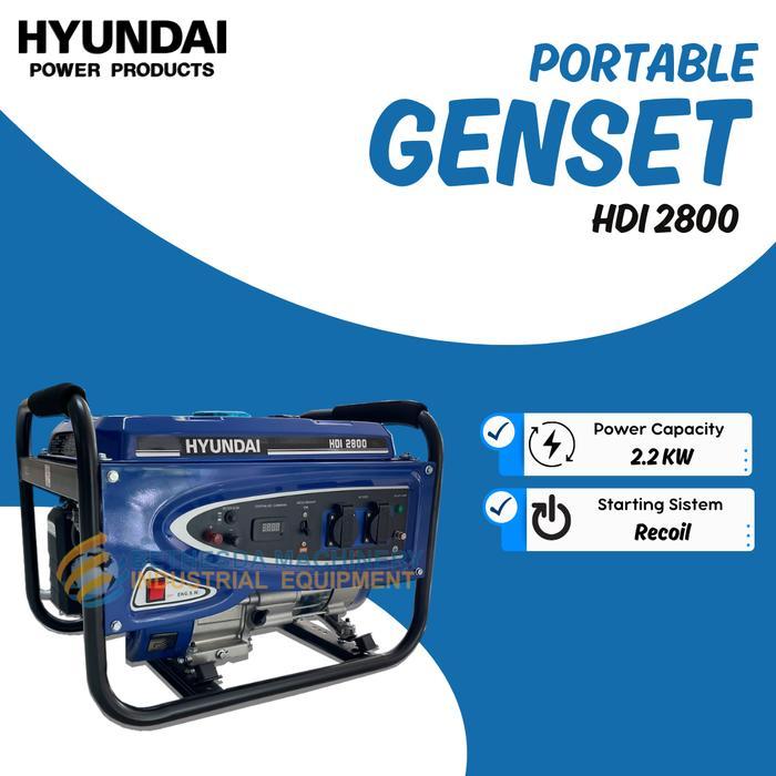 Genset Mini Portable Hyundai HDI 2800 Genset Gasoline 2000 watt