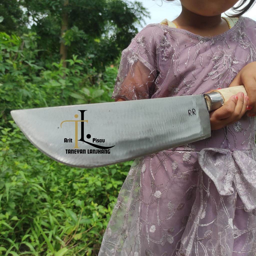 Bodeng Lancip Cap RR Ukuran 39 CM / Pisau Baja Per Asli Super Tajam / Pisau Buat Potong Ikan Besar /