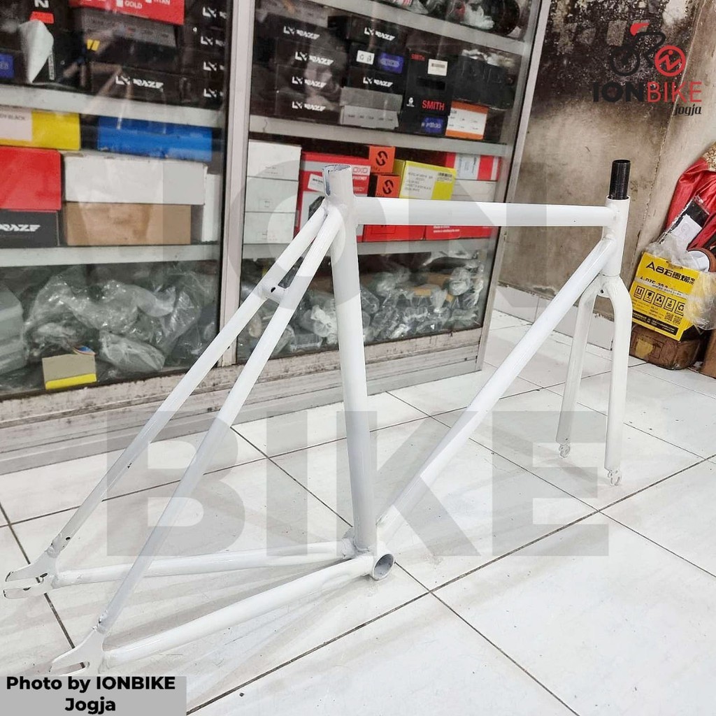 Frame Sepeda Fixie Klasik STANDAR Frameset Fork Fixed Gear Steel Classic OS Set Rangka Body Bulat Mo