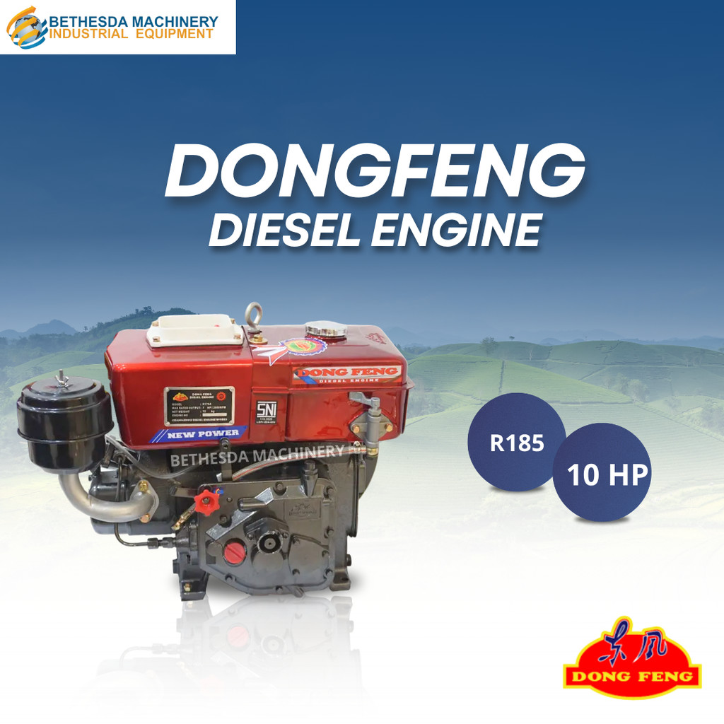 Mesin Diesel Penggerak 10 HP / 10 PK Mesin Dongfeng Diesel 10 PK R185