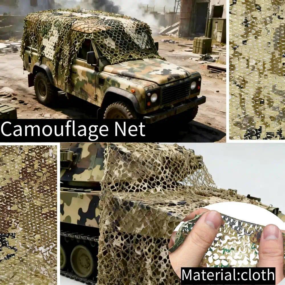 Jaring Kamuflase Pemandangan Militer Kain Penutup Kendaraan Tempur Tank Adegan Diy Pembuatan Model K