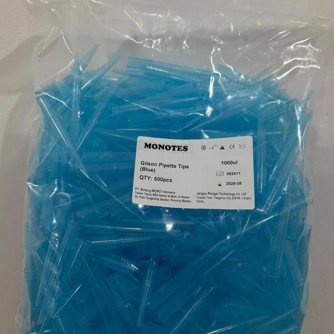Blue Tips 1000ul, Yellow Tip 200ul MONOTES Tip Mikropipet per Pack