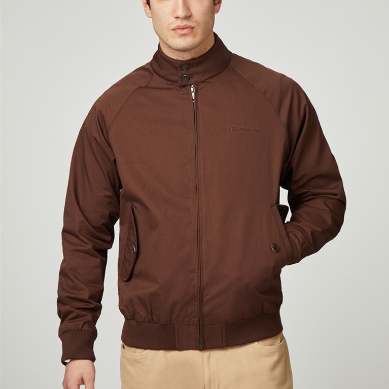 Ben Sherman Signature Harrington Jacket In Brown
