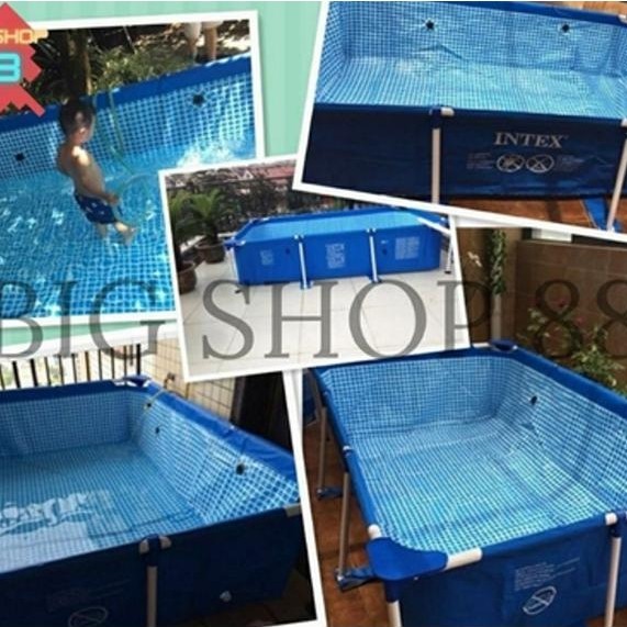 INTEX KOLAM RENANG PORTABLE FRAME POOL 3 METER BONUS POMPA FILTER