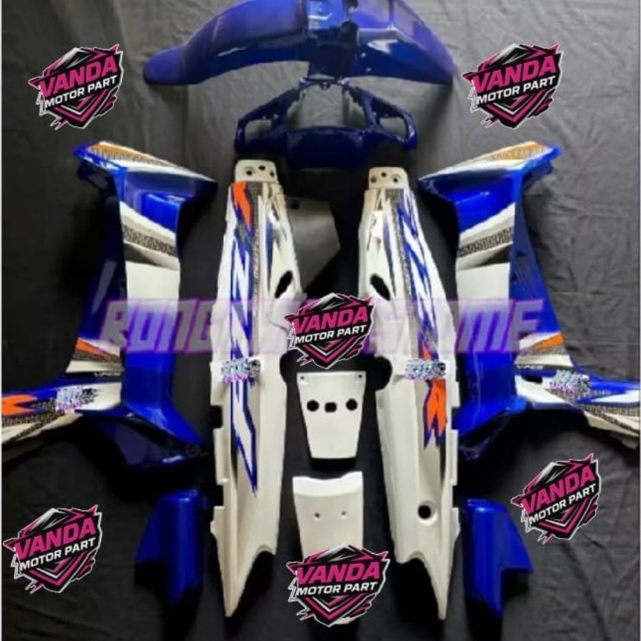 Body Set Fiz R Biru Putih Striping Custom Body Set Fizr F1ZR