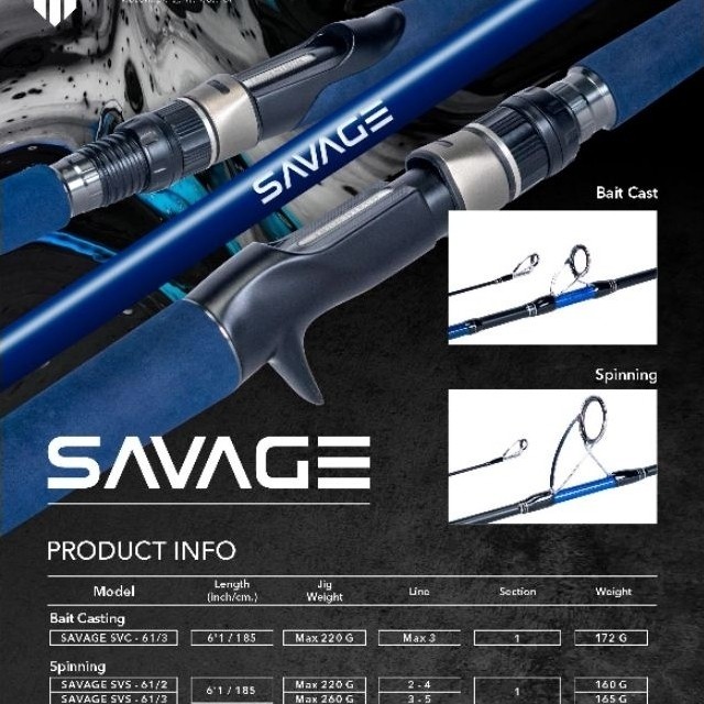 Joran Pancing Tridentech SAVAGE Spinning Jigging Series