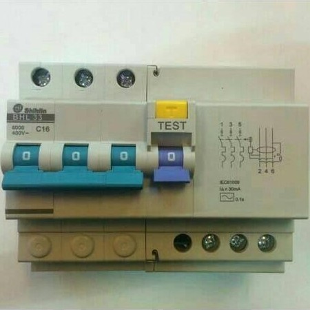 Shihlin Rcbo/Elcb 3Phase 40,50,63A/Elcb+Mcb 6Ka 30Ma Shihlin