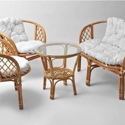 FAVORIT SET KURSI TAMU BAHAMA ROTAN ALAMI (TANPA KACA) / KURSI ROTAN MINIMALIS / KURSI TAMU ROTAN