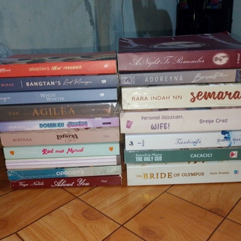 Preloved Novel Dosenku Suamiku, Opposite, Lofarsa, Agilea, Risol Mas Marvel, Dago Setelah Hujan, Abo