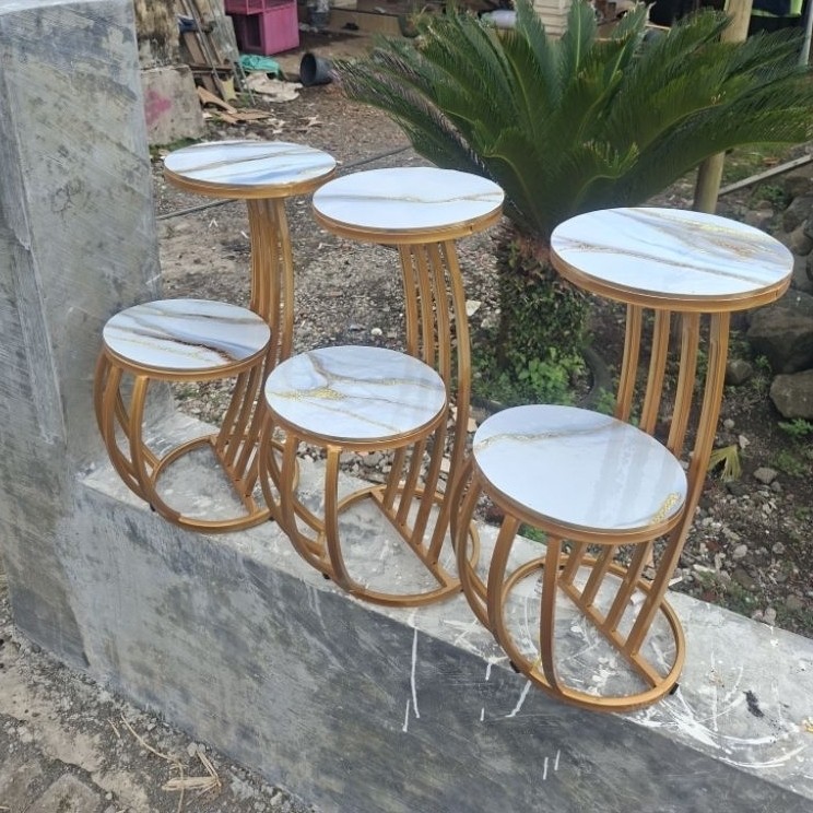 Rak meja anggrek pipa/rak sudut/meja sudut/rak minimalis
