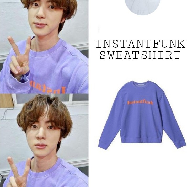 Sweatshirt Seokjin Instantfunk Bahan Fleece Cotton Lembut dan Nyaman, Sablon DTF Halus dan Kuat