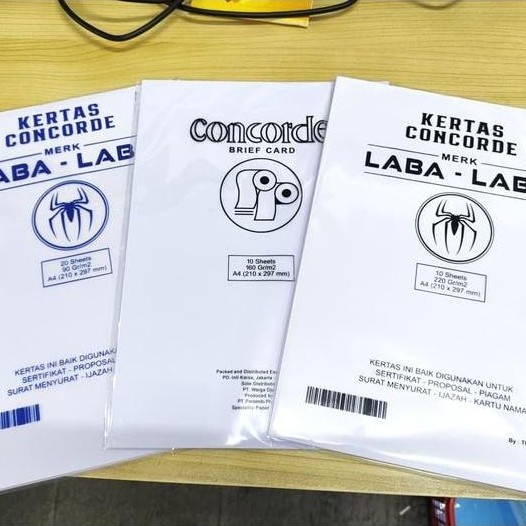Kertas Concorde Putih A4 - 90Gsm/160Gsm/220Gsm
