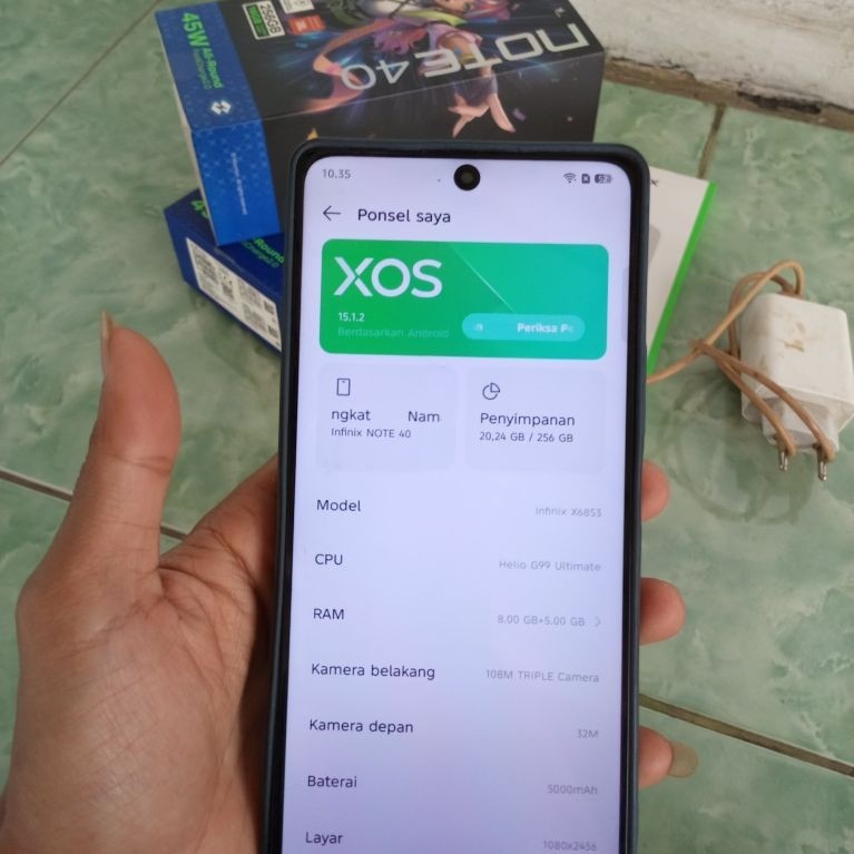 infinix note 40 8+3 256 second