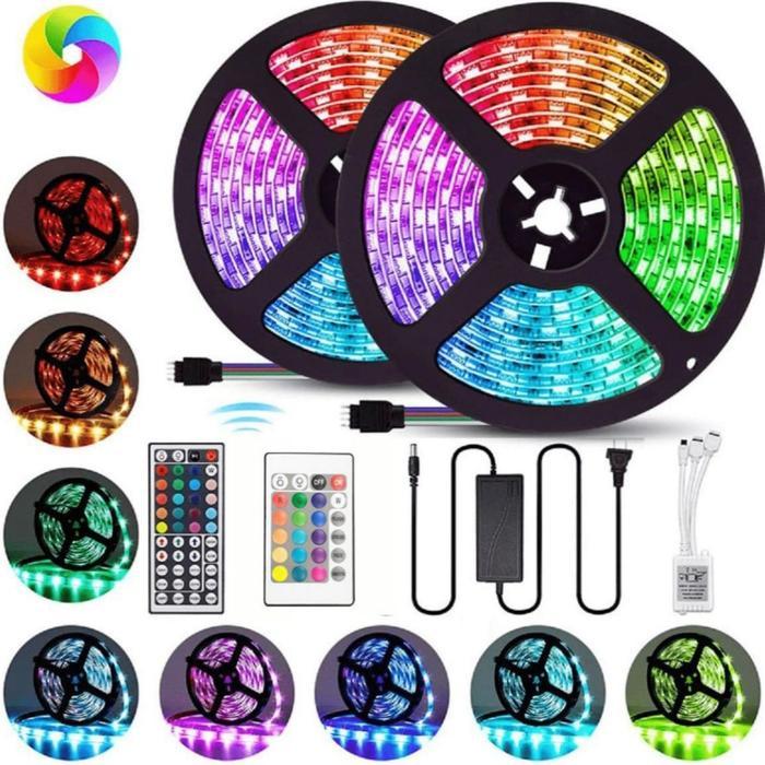 Lampu Led Strip Rgb 10M 5050 Waterproof Kotak Kuning - 5050 waterproof 10m