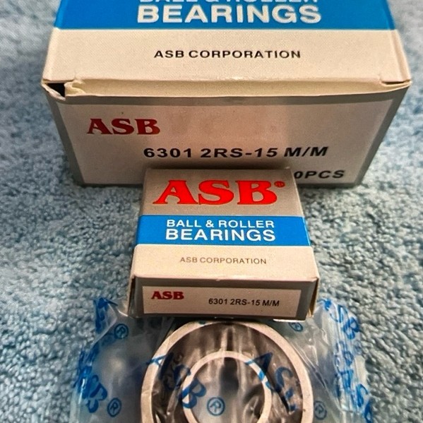 (ISI 10PC) Bearing 6301 2RS 15MM ASB
