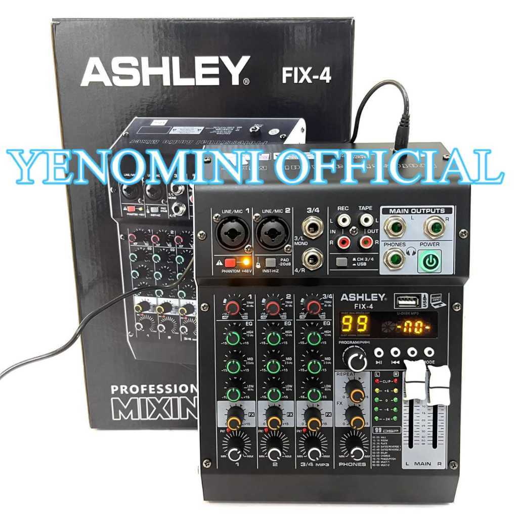 Mixer Audio Ashley FIX - 4 4channel New Model Original Ashley Fix4 Mixing 4 Fix 4 ( Bisa COD )