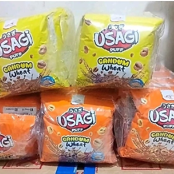Usagi Puff gandum coklat dan caramel 1 rtg 10 pcs