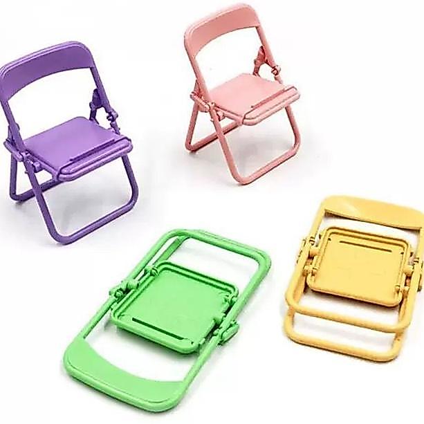 promo terbaru holder hp unik bentuk phone holder kursi mini lipat stand hp meja portable universal w
