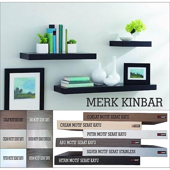 100x20x4cm Rak Dinding/Ambalan/Mlayang/Floating Shelf MERK KINBAR Z397