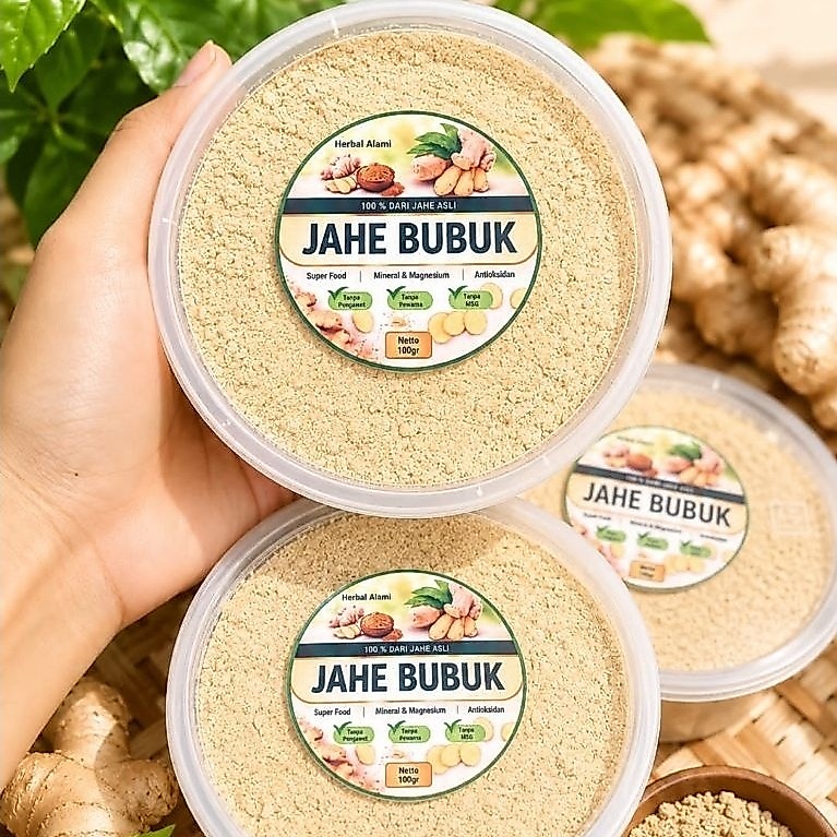 Jahe Bubuk Tanpa Gula 100% Jahe Murni