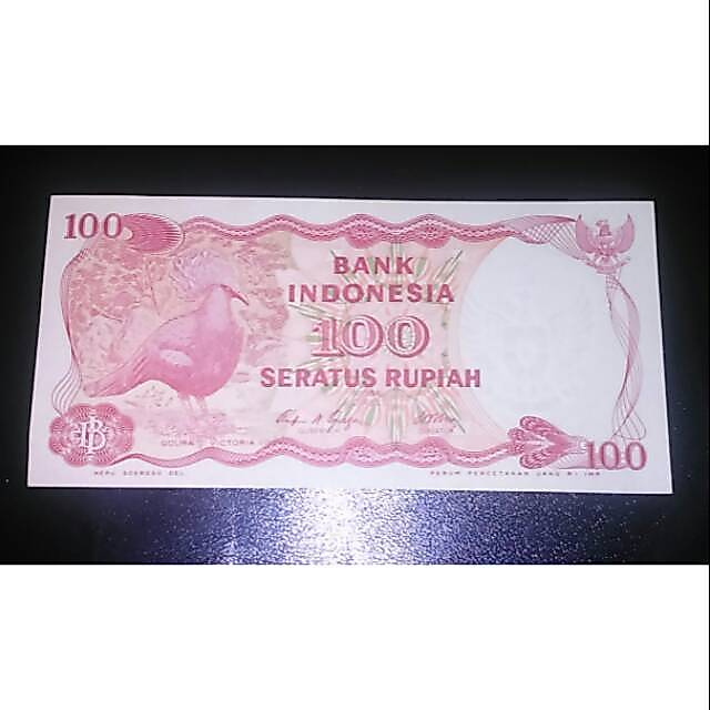 Uang kertas 100 rupiah goura