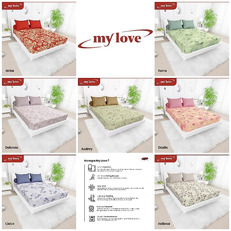 Sprei All new My Love Queen no 2 160 x 200 T30 cm New motif Collection