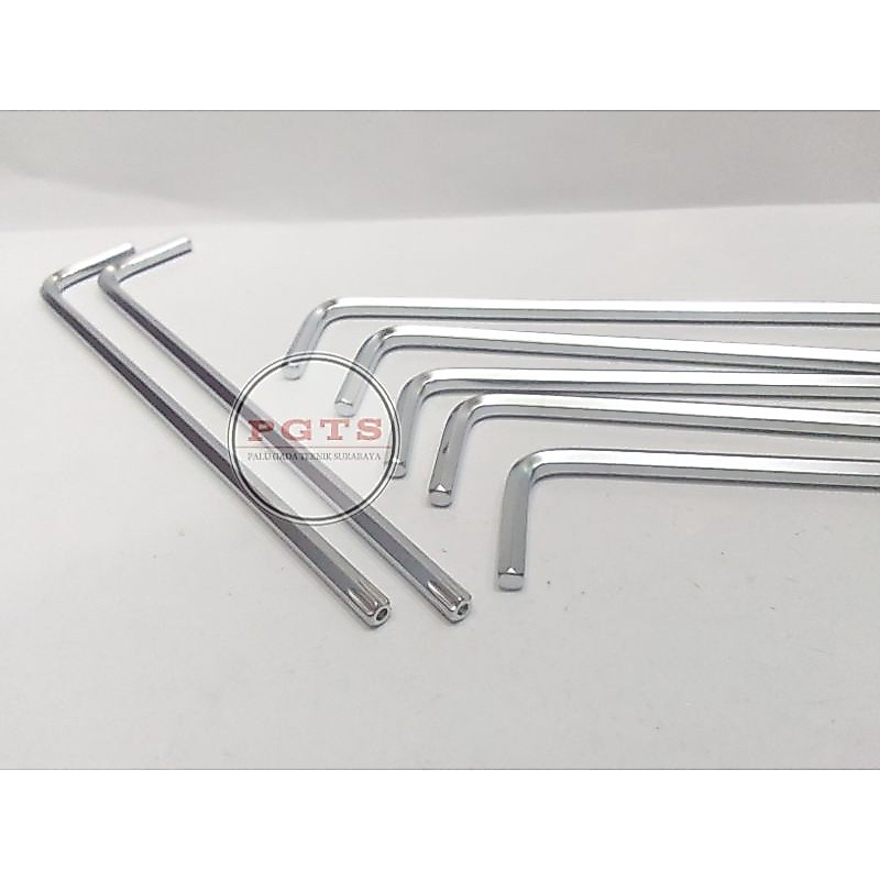 VELOZ Kunci L Kombinasi Bintang Lubang Dan Hexagonal Panjang Eceran T27 T30 T40 T50 4mm 5mm 6mm 8mm 