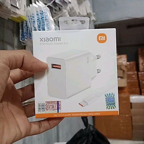 CHARGER ADAPTER XIAOMI + DATA CABLE 67W FAST CHARGER MDY-12-EU