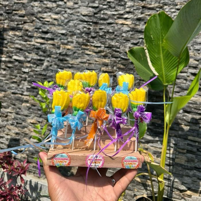 PERMEN LOLIPOP PISANG PITA ISI 20 PCS NGGRAMING CANDY LOLIPOP