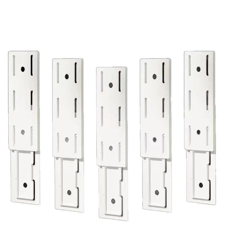 5pcs Wall Mount Power Strip Holder Pun FreeSelf Adhesive Desktop Socket Holders Cable Wire Managemen