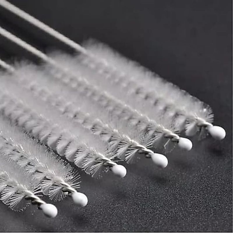 Sikat Pembersih Sedotan Stainless Brush Straw Besi Fleksibel Praktis