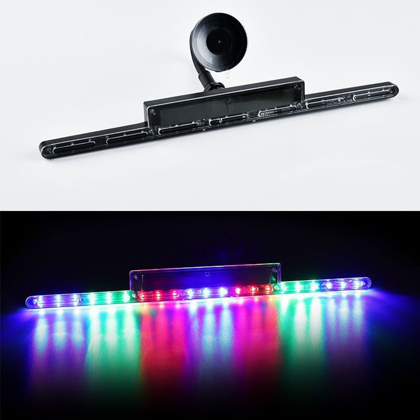 Lampu Strobo LED RGB Mobil Truk Bus Tenaga Surya Kaca Belakang Lampu Rem Sein Running Universal