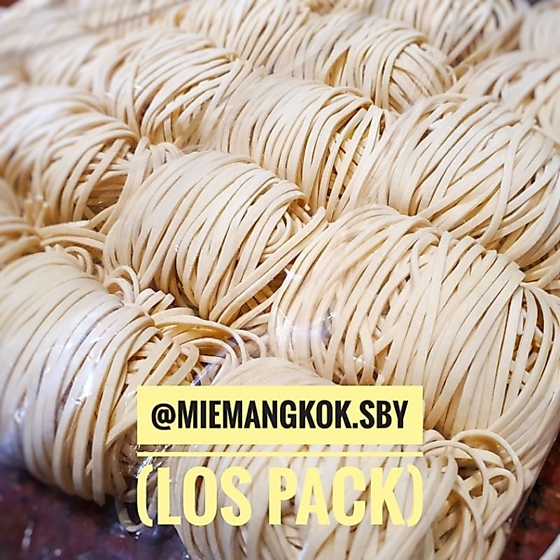 (LOS-Halal) Mie Keriting Mentah Spesial Serbaguna Vegan cap Mangkok untuk Pangsit Mie Ayam/ cwie mie