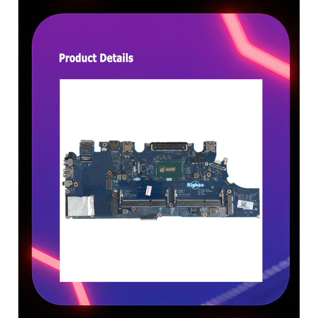 LA-A971P motherboard for DELL Latitude 7250 E7250 laptop with i5 i7-5th Gen CPU 100% Tested 90-day w