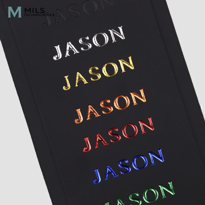 MILS Mark Your Case Custom Initial Emboss Hot Print / Stamp iPad Cover - MYC - Silver, Font Type 2