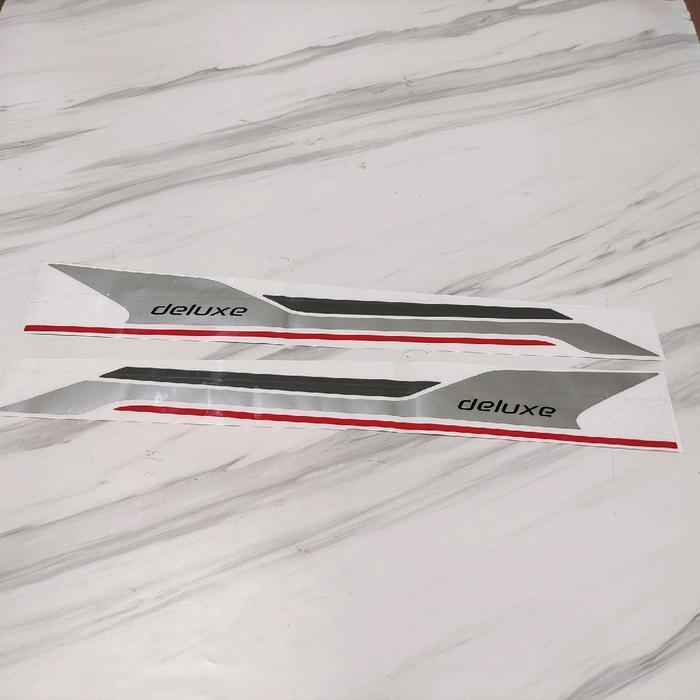 PROMO Sticker spion depan mobil Daihatsu Sigra deluxe 2022 stiker deluxe - silver