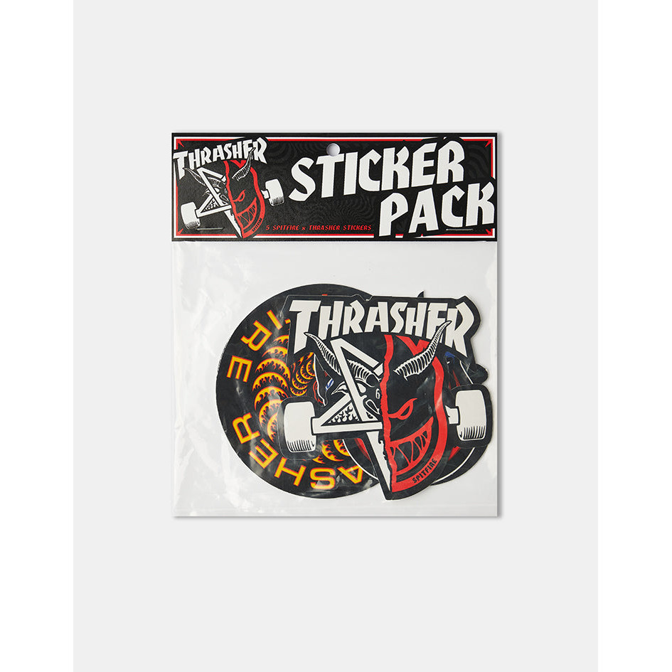 Sticker Thrasher x Spitfire Sticker Pack (5pcs) | Tempelan Stiker | Authorized Dealer | Etaks Store
