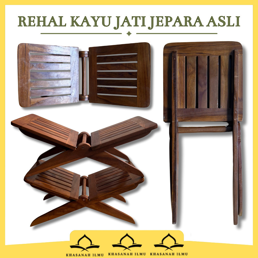 Rehal Meja Lipat Kayu Jati Rekal Al Quran Ngaji Meja Untuk Belajar Meja Lipat Kayu Jati Minimalis