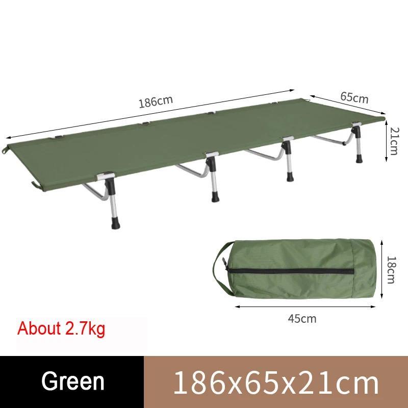 Ultralight Folding Bed Camping Single Cot Portable Travel Camping Bed Outdoor Single Person Sleeping