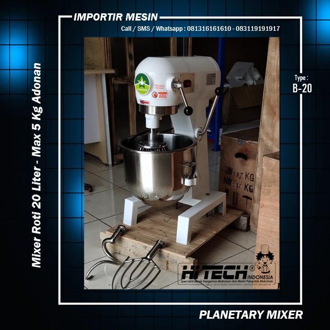 Planetary Mixer 20 Liter Wirastar B-20 Mixer Roti 20L mikser 20 L