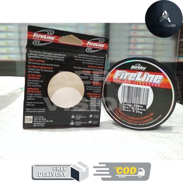 SENAR PE KAKU BERKLEY FIRELINE WARNA HITAM 100M - 0.10mm