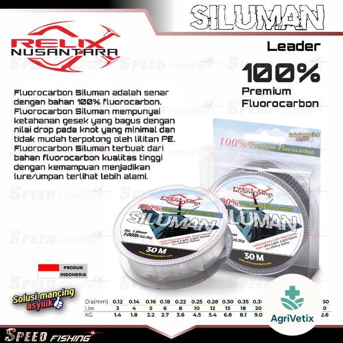Senar Leader Relix Nusantara Siluman 100% Fluorocarbon - 50lb