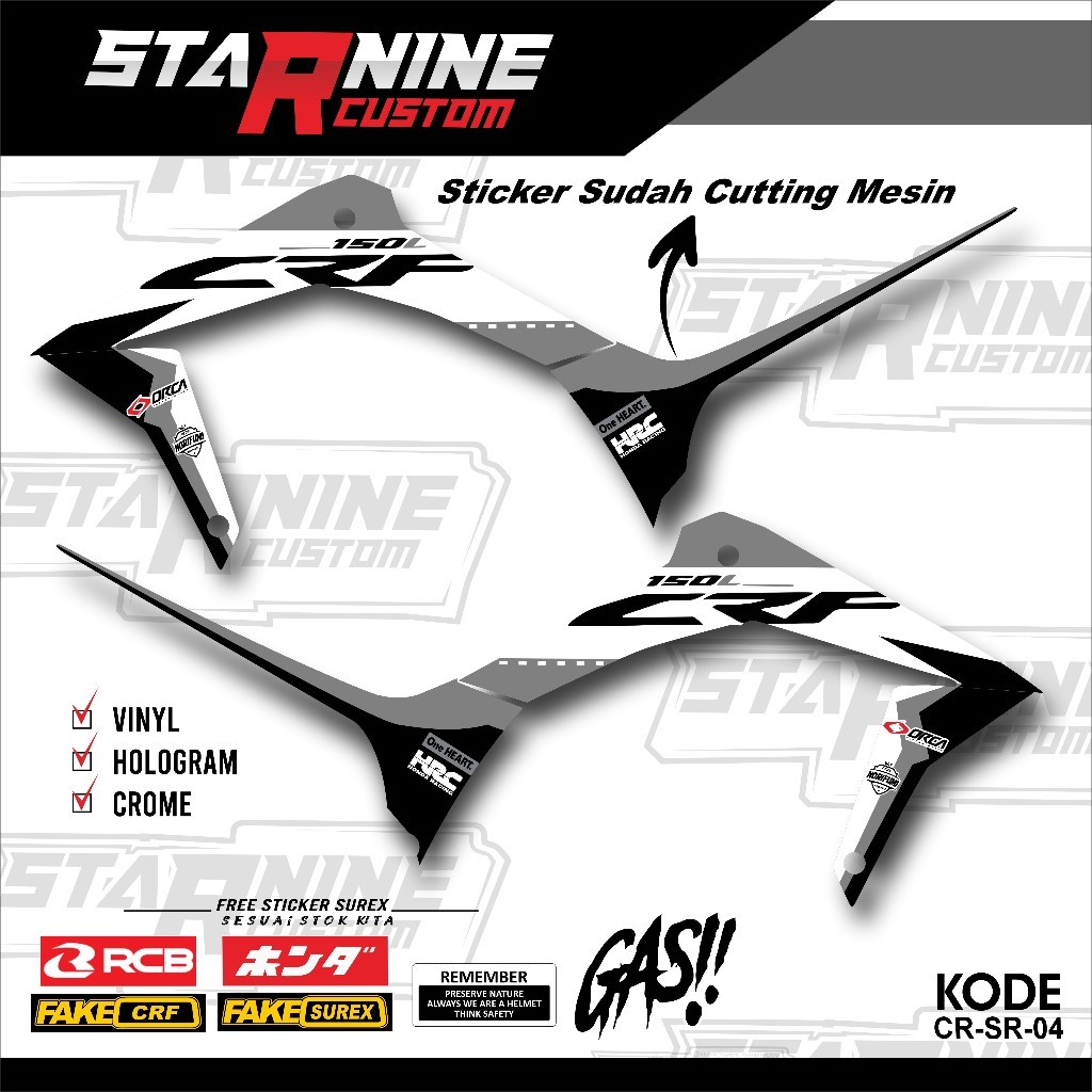 striping CRF minimalis stiker crf 150 L - RON DESIGN
