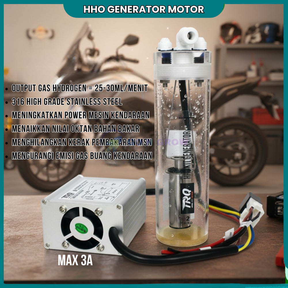 Peningkat Akselerasi & Irit BBM Untuk Semua Motor Generator HHO Elektroliser Motor Kit Lengkap