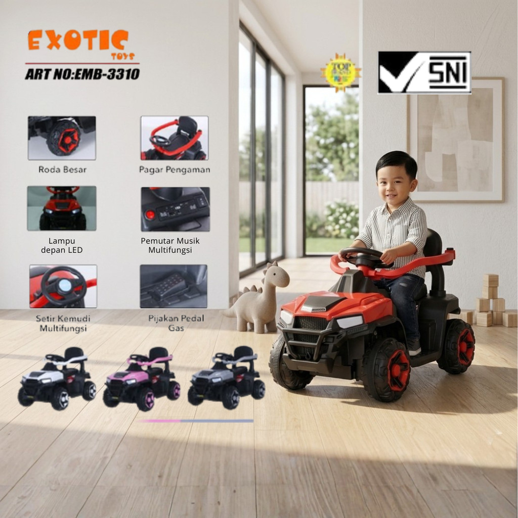 Mobil Aki Anak Jumbo | Mobil Anak Bisa Dinaiki - EXMA 3310/3311 Toys Driver