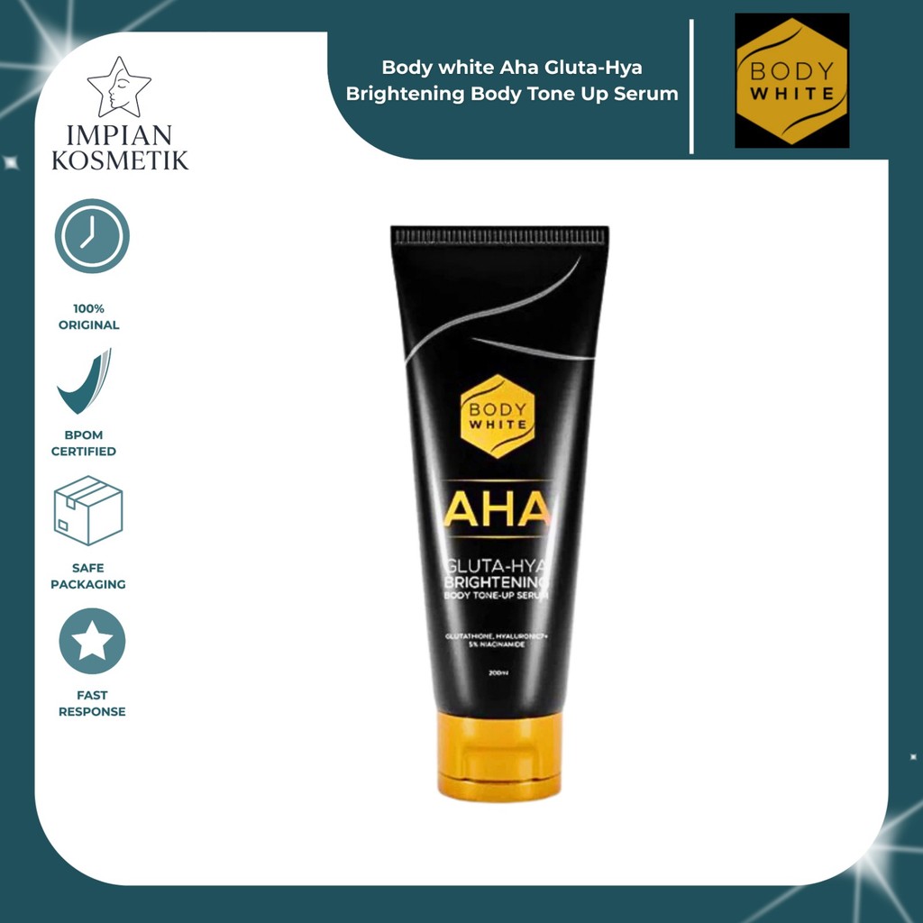 Impian Kosmetik Body white Aha Gluta-Hya Brightening Body Tone Up Serum 200Ml | Body Lotion Mencerah