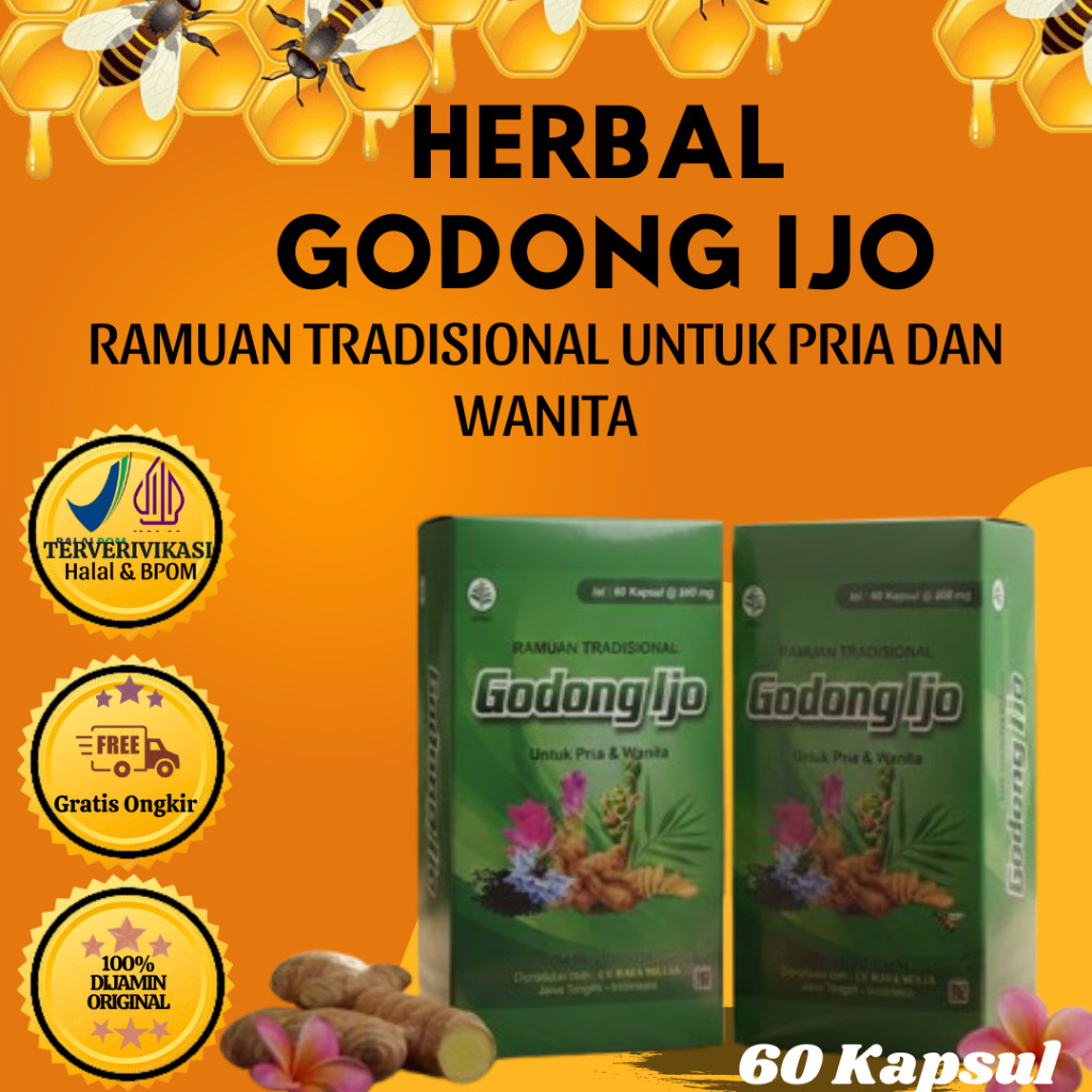 PROMO NEW Paket Hemat 2 Botol Herbal Godong Ijo Asli BPOM Herbal Harian Untuk Kelenturan & Kebugaran