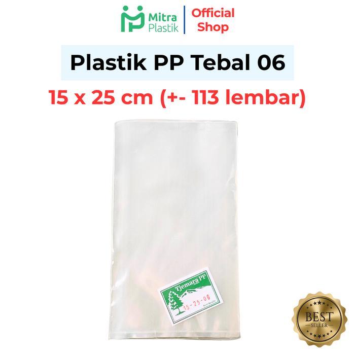Promo Plastik PP Lebar 15 Tebal 06 15x20 15x25 15x30 Kantong Bening Transparan Snack Beras 1kg - 15x
