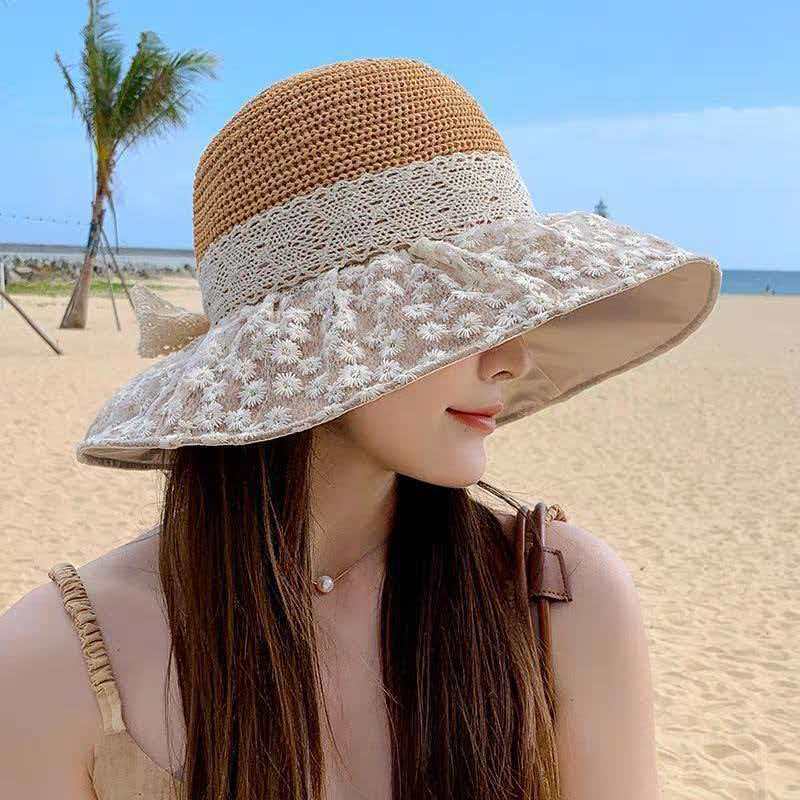 Topi Matahari Wanita untuk Musim Panas Topi Nelayan Pelindung UV Topi Pelindung Matahari Topi Mataha