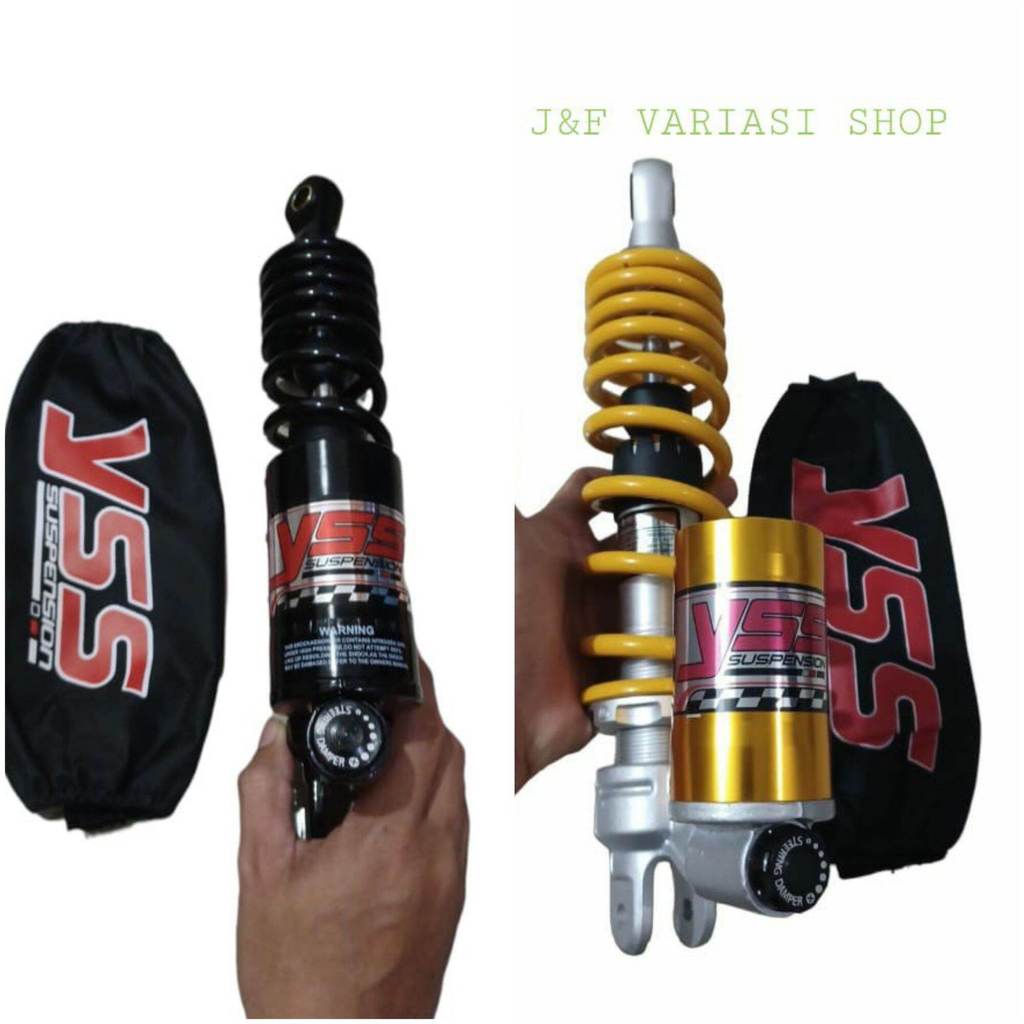 Shockbreaker YSS black gold series shock tabung bawah 330mm310mm plus sarung PNP Vario Mio Beat Scoo